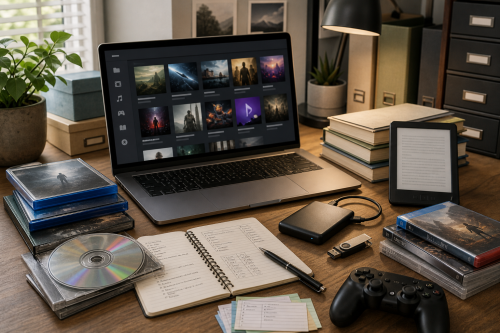 Digitale collectie bewaren met fysieke media, e-books, games, muziek, metadata en back-ups